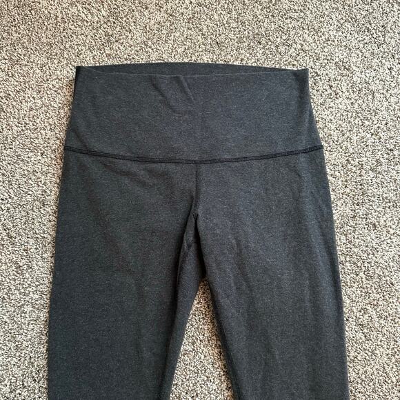 Lululemon Wonder Under Roll Down dark gray cropped leggings size 10 - Picture 3 of 11